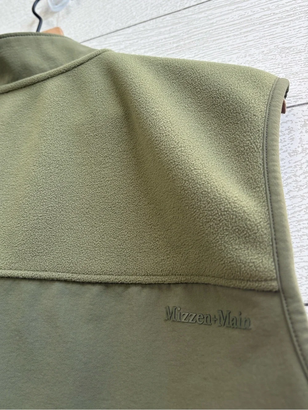 Mizzen + Main Venture Vest Olive Sage Full Zip Performance XL